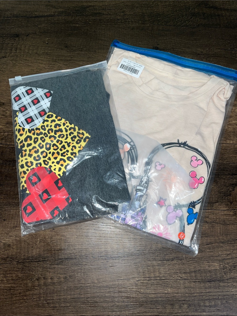 Bundle Amazon Women’s Short Sleeve Graphic Tees - Dark Gray & Light Pink